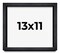 13x11 Shadow Box 1" Depth Black Picture Frame - UV Acrylic, Backing, Hanging Hardware